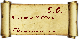 Steinmetz Olívia névjegykártya